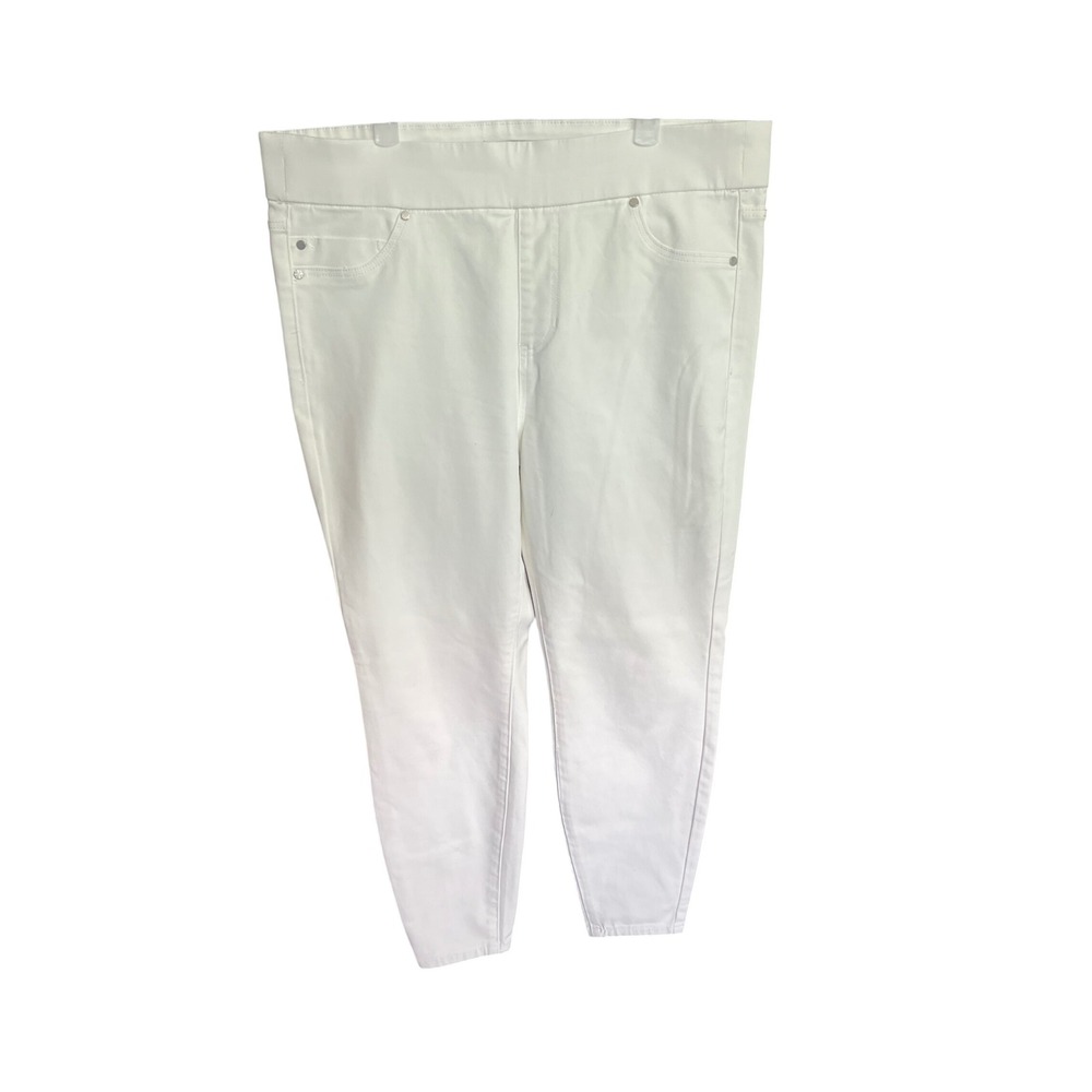 Liverpool The Ankle Skinny White Pull On Jeans Womens 10P Petite 30 High Rise - Picture 1 of 8